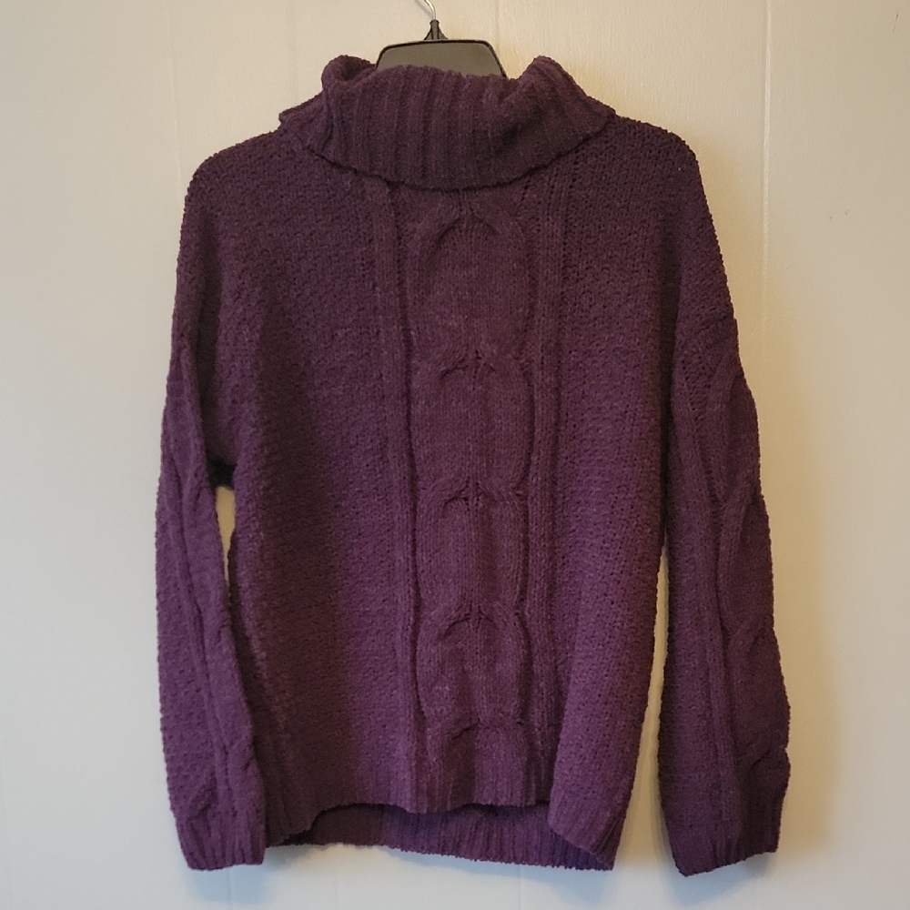 Cozy Purple Turtleneck Sweater